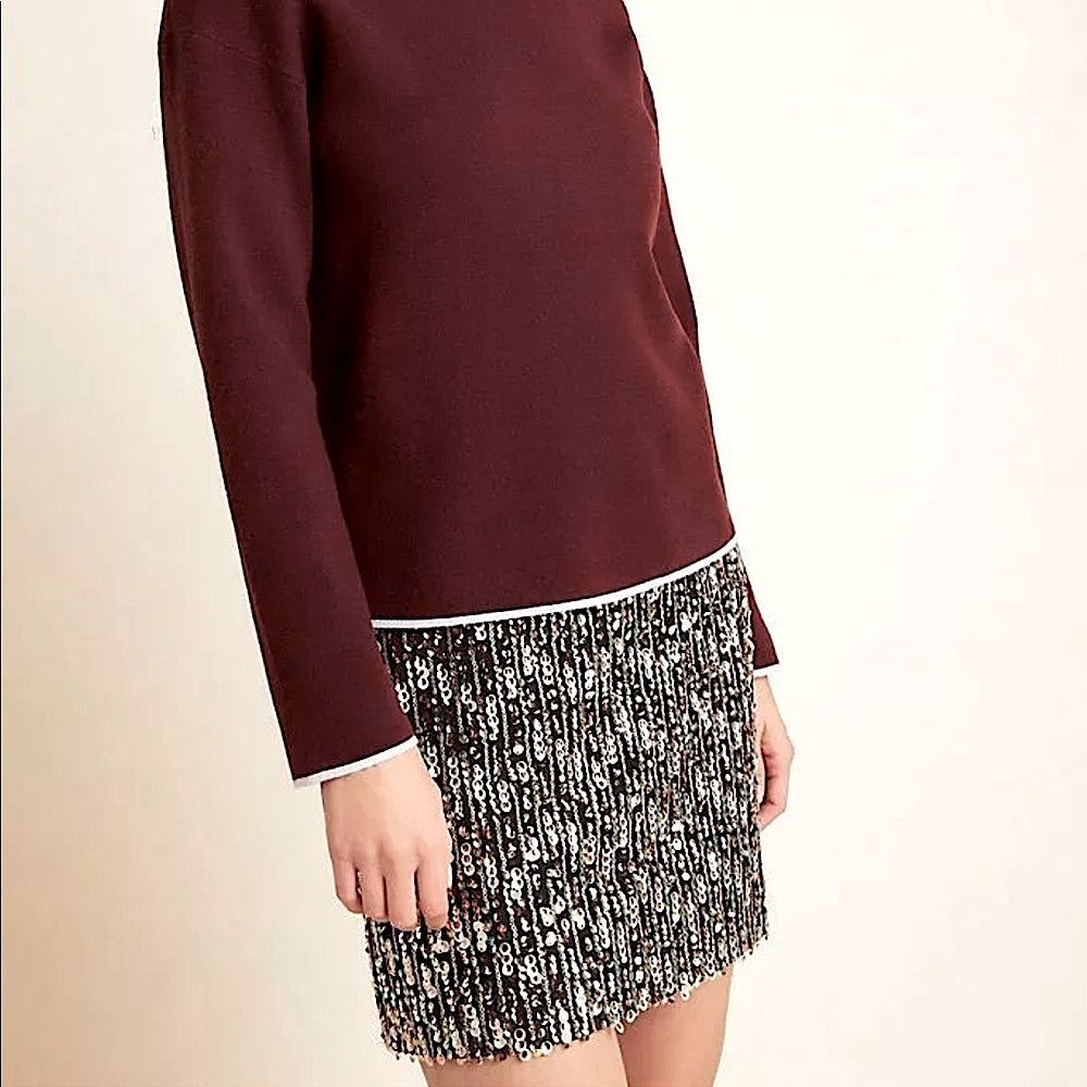 Anthropologie Corey Lynn Calter Sequined Miniskirt Size Small NWT - Picture 8 of 11
